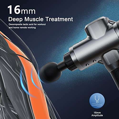 Amazon: ORIbox Pistola de Masaje Muscular Espalda y Cuello M01 Gris