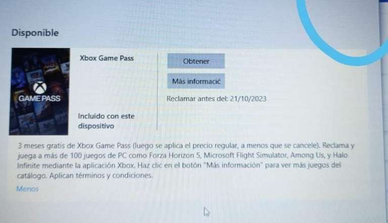 3 meses gratis de Xbox GamePass para PC (con Lenovo | usuarios seleccionados)