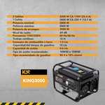 Amazon: Generador De Corriente Eléctrica A Gasolina 3000 W - Motor de 1 Cilindro/4 Tiempos - Planta De Luz Portátil 110/220V -60 Hertz- 15L