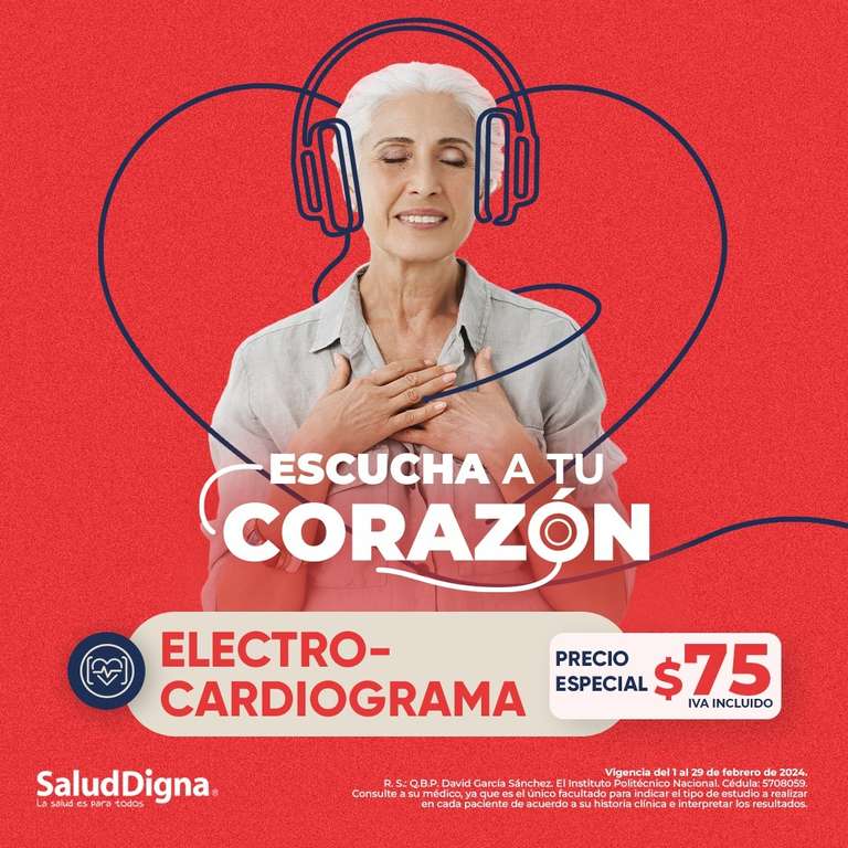 Salud Digna: Electrocardiograma $75