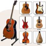 Amazon: Cupón $100 Portátil Soporte para Guitarra, Plegable Universal con Brazos Acolchados y Pies de Gomade Metal
