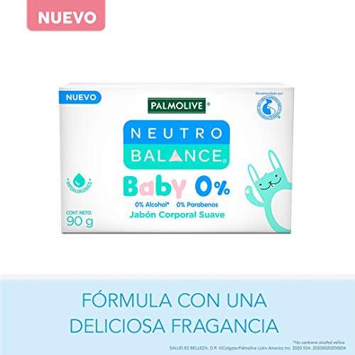 Amazon: Palmolive Neutro Balance Baby, Jabón para Bebé en barra suave, 0% Alcohol, 0% Colorantes, 0% Parabenos, Hipoalergénico, 90 g