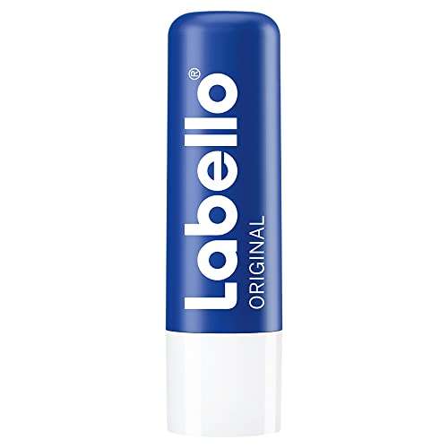 Amazon: LABELLO Bálsamo labial Classic (4.8 g) protector labial con Vitamina E libre de aceites minerales 24 horas de humectación
