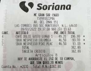 Soriana Gran Sur: Capsulas para Dolce Gusto y Nespresso en liquidación