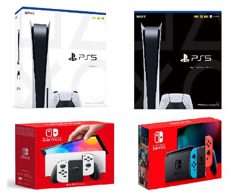 Amazon: Nintendo Switch OLED w/ White ($6,879) PlayStation 5 - Standard Edition ($11,199), PlayStation 5 - Digital Edition ($9,199) Con HSBC