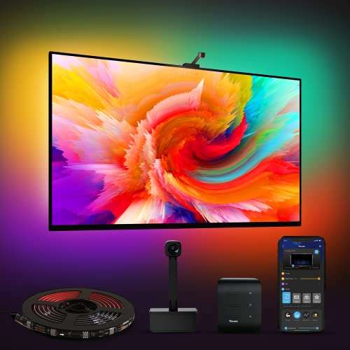 Amazon: Govee Envisual TV Luz LED con Cámara, RGBIC DreamView Tira de Luces LED Alexa, WiFi Gaming TV Backlights Soporta 75-85 Pulgada TV