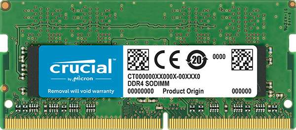 Cyberpuerta: Memoria RAM Crucial DDR4, 3200MHz, 16GB, CL22, SO-DIMM