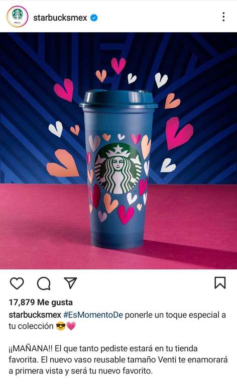 Starbucks - Vaso reusable febrero (sigue disponible)