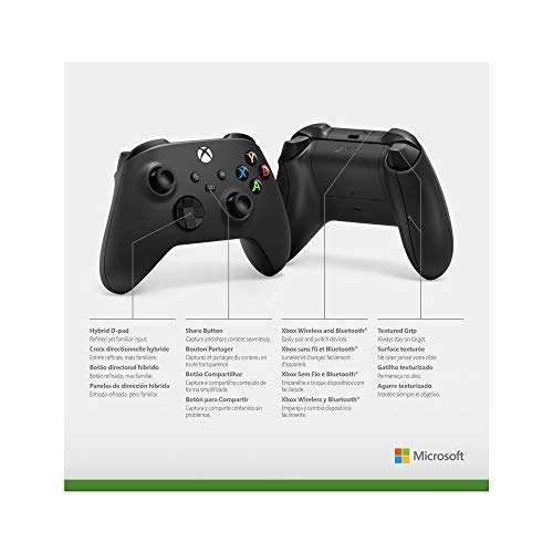 Amazon: Control Inalámbrico Xbox Carbon Black
