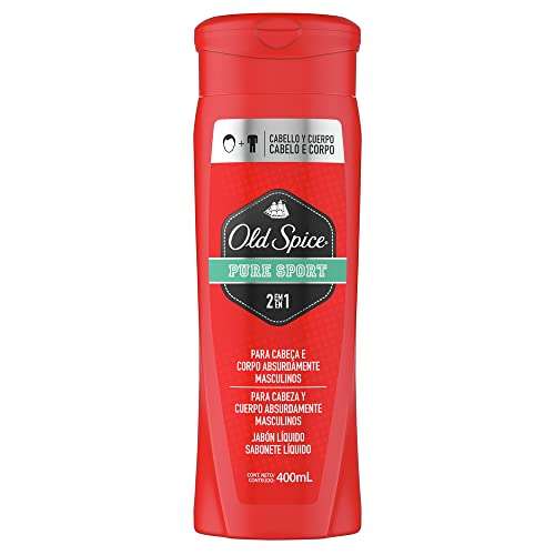 Amazon: Old Spice Body Wash 2 en 1 Pure Sport Jabón Líquido para Cabello y Cuerpo, 400 ml