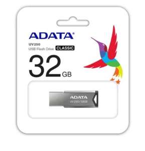 Linio: ADATA Memoria Flash USB 2.0 UV250, 32GB, Metálica, Color Gris Espejeado ($9 con cupón de $70 de PayPal)