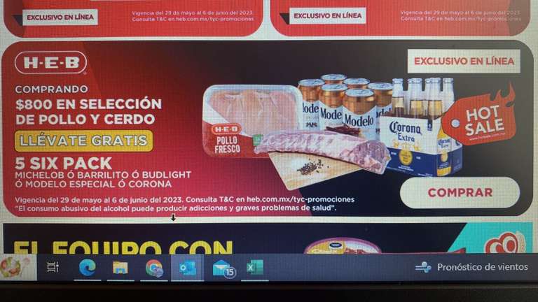 Heb: Comprando 800 Pesos en Seleccion de Pollo y Cerdo Llevate Gratis 5 Six Pack Michelob, Barrilito, entre otros