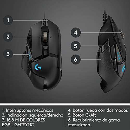 Amazon: Logitech G502 Hero Mouse Gaming con Cable | Pagando con efectivo