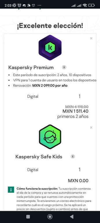 Kaspersky Premium para 10 dispositivos por 2 años ($152 por dispositivo)