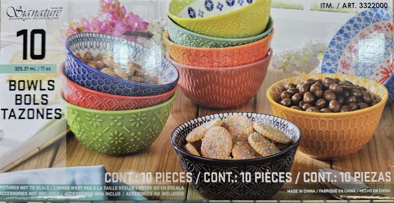 Costco, Mérida: Tazones 10 pz - Signatura Housewares