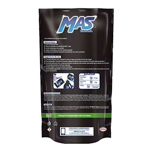 Amazon: MAS Oscura Renovación Avanzada Detergente Líquido, 830 ml | Planea y Ahorra, envío gratis con Prime