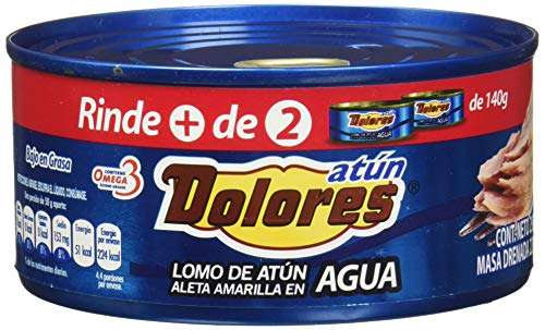 Amazon: Atun Dolores en Agua 295g Comprando 10 quedan en $28.44