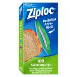 Amazon: Ziploc Bolsa Reutilizable para Sandwich 100 bolsas | Planea y Ahorra, envío gratis con Prime