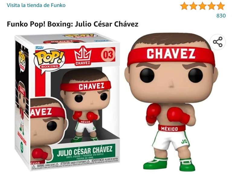 Amazon: Funko Pop! Boxing: Julio César Chávez oferta Relámpago Amazon Mexico