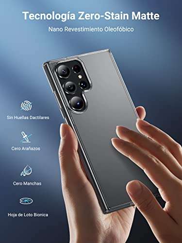 Amazon: UGREEN Funda Para Samsung Galaxy S23 Ultra (6.8'') Transparente, Cero Huellas Dactilares, Cubierta Mate Antirayaduras