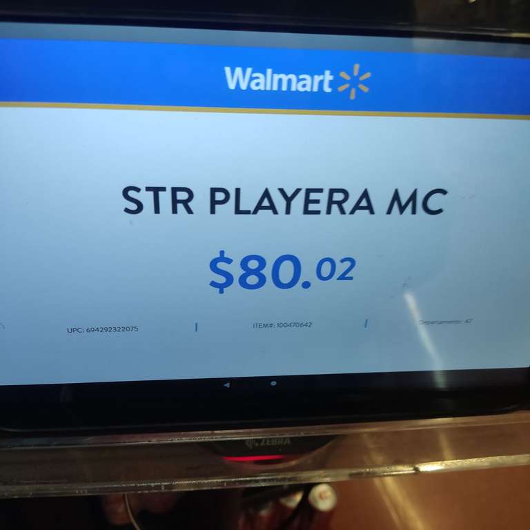 Walmart Balbuena: Playera deportiva 80$ 0.2