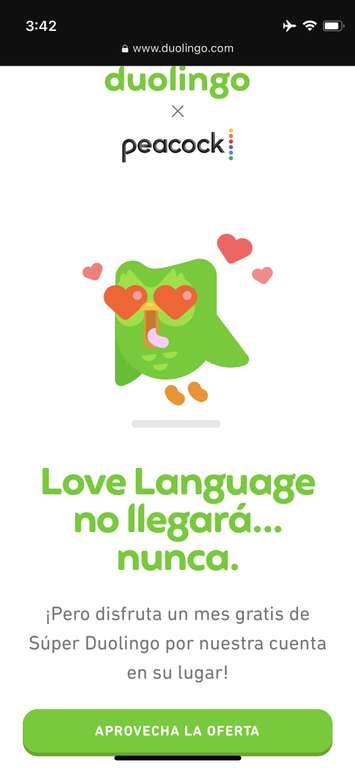 1 Mes gratis de Súper Duolingo (Usuarios que no han tenido Súper Duolingo)