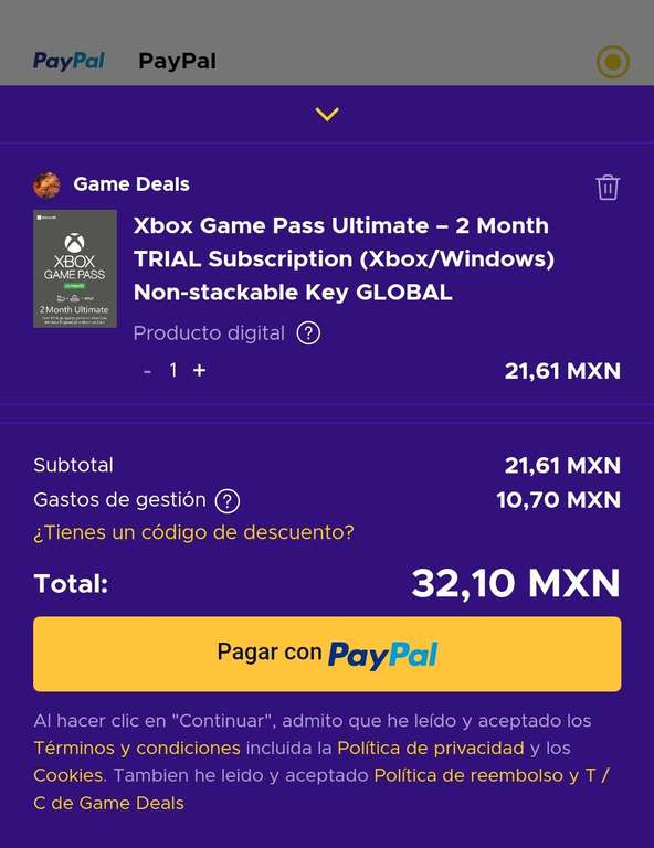 Eneba: Game Pass Ultimate 2 month trial global. Solo para cuentas nuevas.