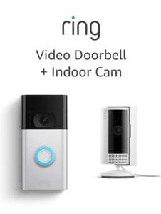 Amazon Paquete Ring: Video Doorbell + Indoor Cam