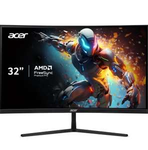 Amazon Monitor Acer EI322QUR 31.5" 1500R WQHD 2560 x 1440 Gaming Up to 165Hz Refresh Rate|1ms VRB|VESA DisplayHDR 400|2 x Display Ports