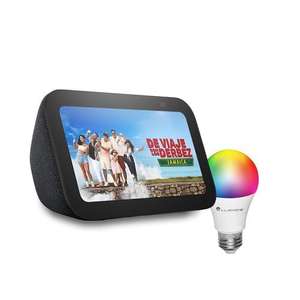 Amazon Mx: Nuevo Echo Show 5 (3.ª generación, modelo de 2023) con Lloyds Foco Inteligente WiFi, Multicolor | Negro