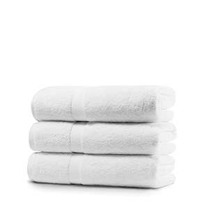 Amazon: 3 toallas blancas para baño 27x54“ algodón 100%