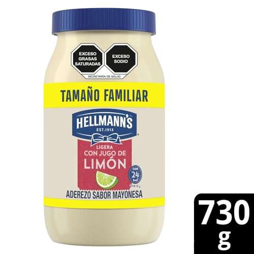 Amazon: Hellmann's Mayonesa Ligera con Jugo de Limón 730 g - con descuento y aparte cupón.