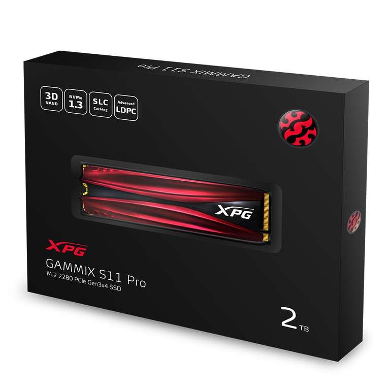 CyberPuerta: SSD 2TB M.2, PCI Express 3.0 XPG GAMMIX S11 Pro con disipador Rojo