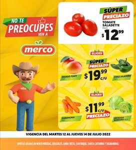 Merco: Ofertas en Frutas y Verduras del Martes 12 al Jueves 14 de Julio