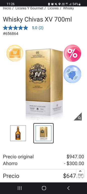Costco: Whisky Chivas XV 700ml