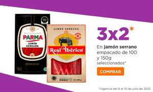 Chedraui: 3x2 en Jamón Serrano empacado de 100g y 150g seleccionados