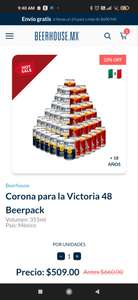Beerhouse: Pack de 48 cervezas. 24 Coronas y 24 Victorias