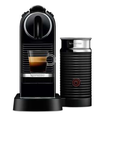 Amazon: Nespresso, Cafetera, Citiz&Milk, Sistema Original, Color Negra, con Espumador de Leche y 14 cápsulas