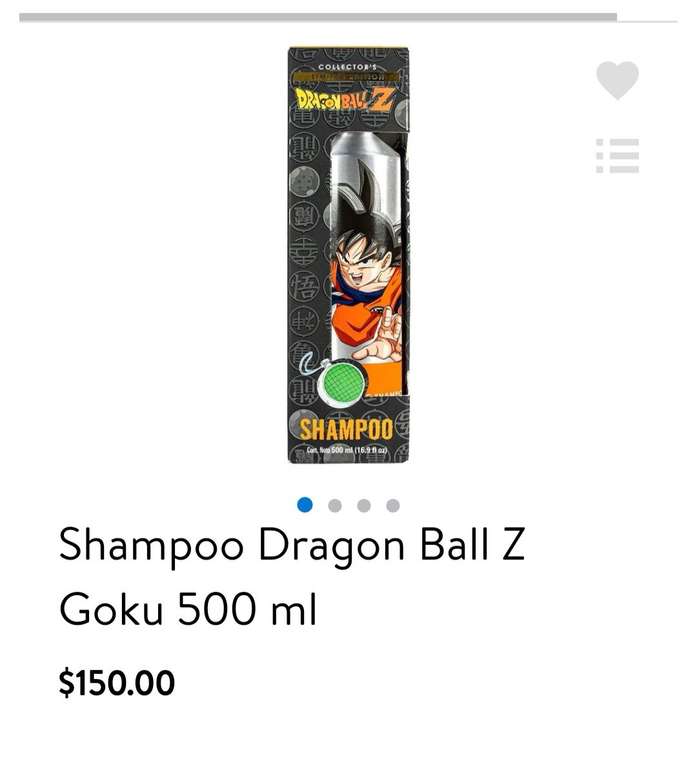 Walmart - botella metálica con shampoo Dragon Ball Z 500 ml (varios modelos)