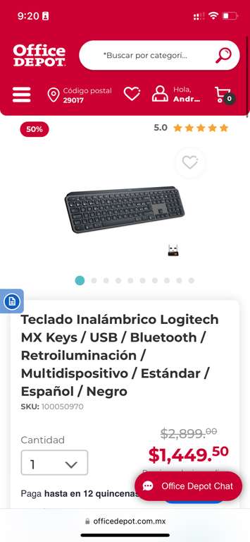 Office Depot: Teclado Inalámbrico Logitech MX Keys