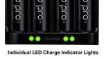 Amazon: Panasonic - Cargador ENELOOP Advanced - Luz LED indicadora de Carga - Para Baterias AA & AAA