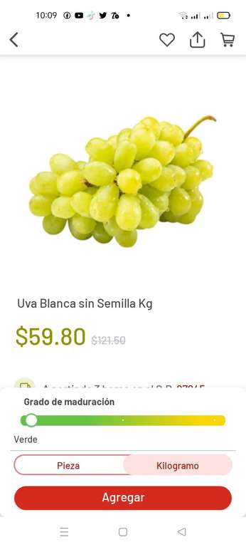 Soriana: Jitomate Bola $13.5 Kg / Uva Blanca sin Semilla $59.8 Kg / Cebolla Blanca $12.8 Kg