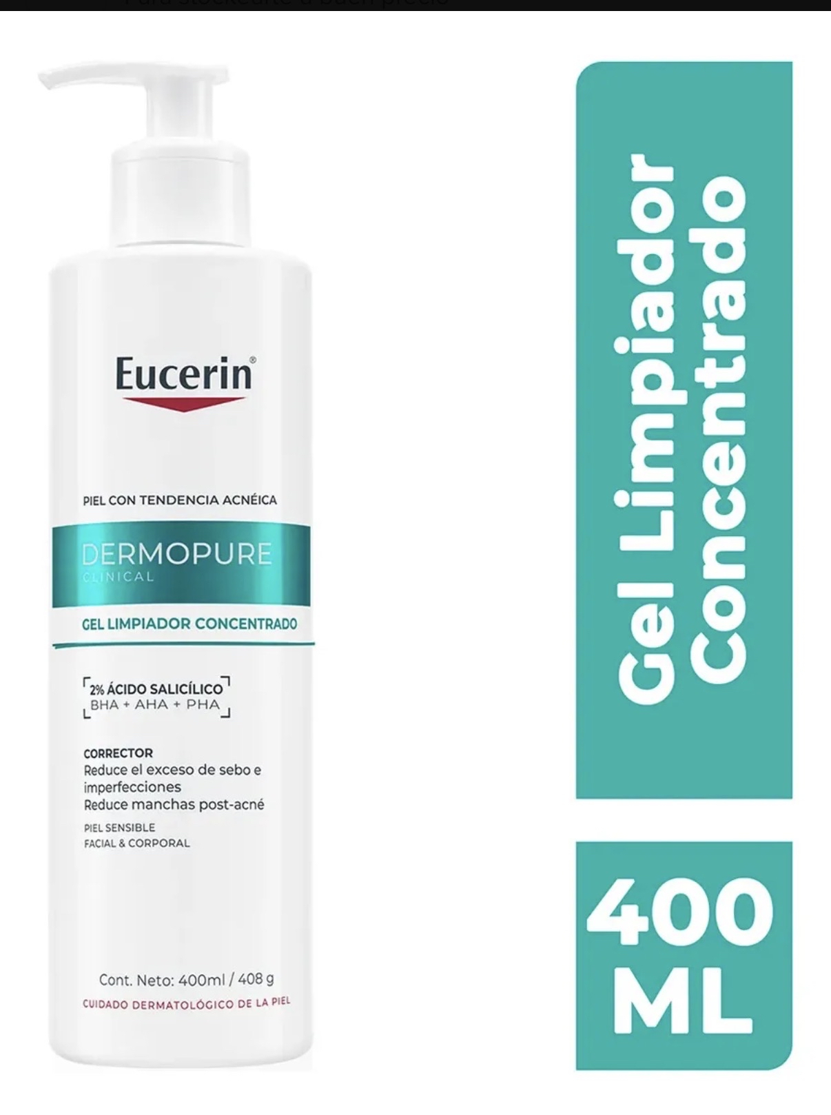 Mercado Libre: Eucerin Dermopure Gel Limpiador Facial Concentrado Piel Grasa Día/Noche 400ml