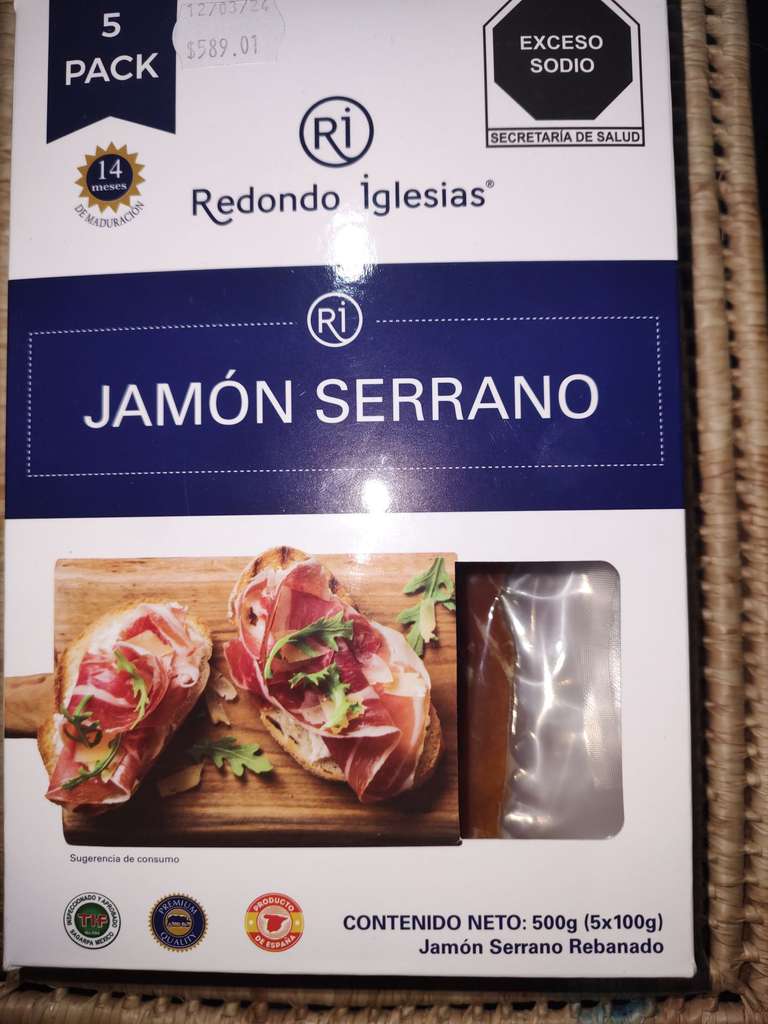La Comer: Jamón Serrano 500grs