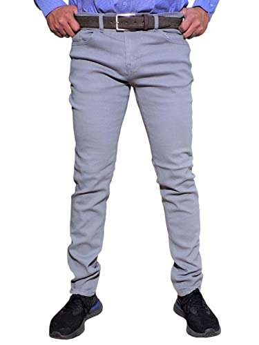 Amazon, Jeans Slim fit de Mezclilla Strech para Hombre tallas y colores