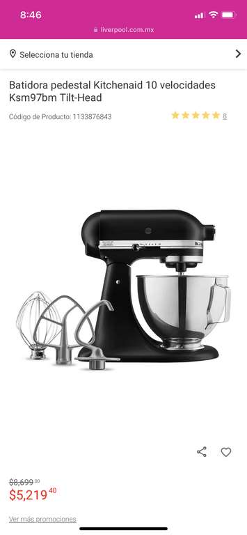 Batidora Kitchenaid K45SSWH Clasica