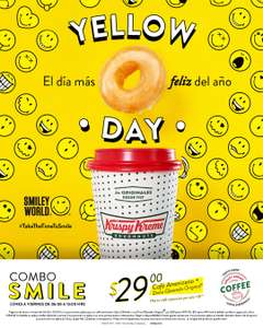 Krispy Kreme: Café americano y dona glaseada original en 29 pesos (L-V de 06:00 a 13:00)