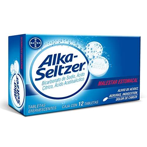 Amazon: Alka-Seltzer 12 Tabletas Efervescentes