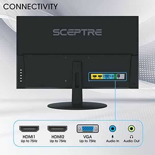 Amazon: Monitor Sceptre IPS 24 Pulgadas 1080p 75Hz con Altavoces Integrados HDMI VGA | Oferta Prime