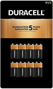 Amazon: Duracell - Baterías alcalinas CopperTop de 9 V - Larga duración para el hogar y el Negocio - 8 Unidades